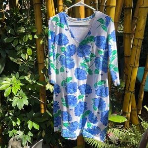 MAHI GOLD cotton Lycra hydrangea dress